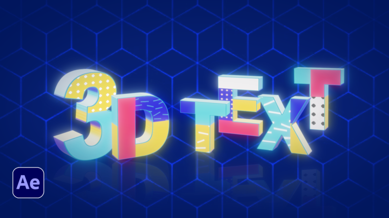3D Text Animation with Texture and Glow in After Effects