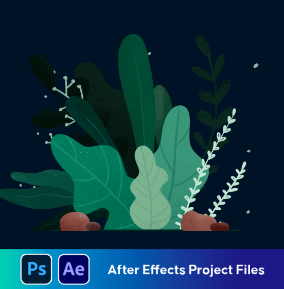 Waving Plants Illustration & Animation