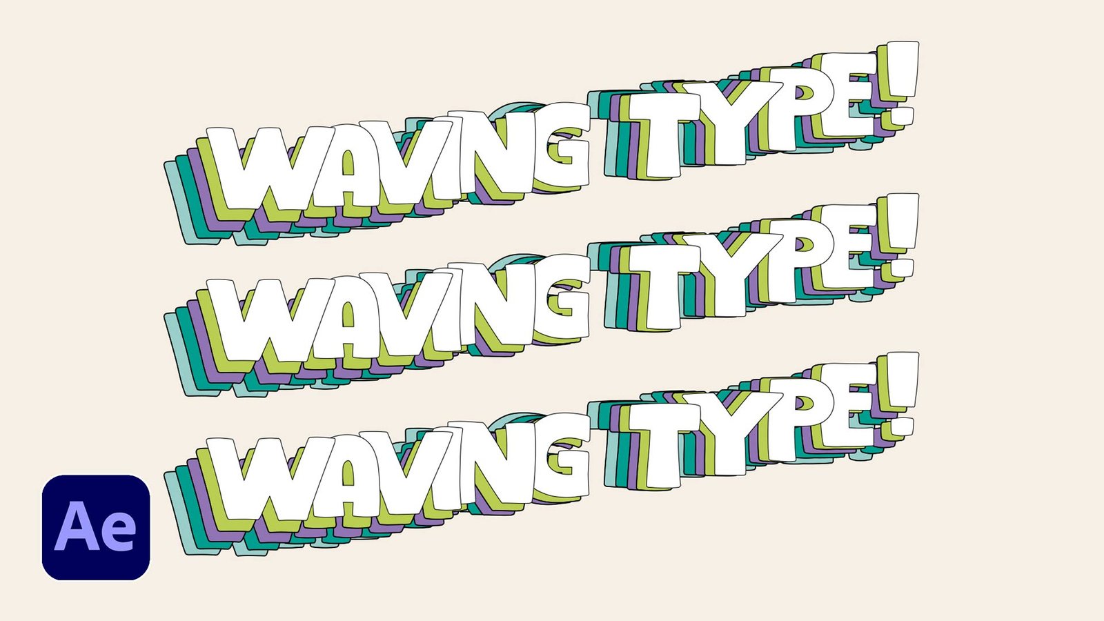 Quick & Easy Waving Type Animation In After Effects | Trendy Kinetic Type Animation