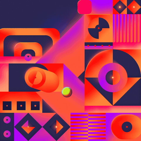 Gradient Shorts -2 Grid Loop Animation 8s