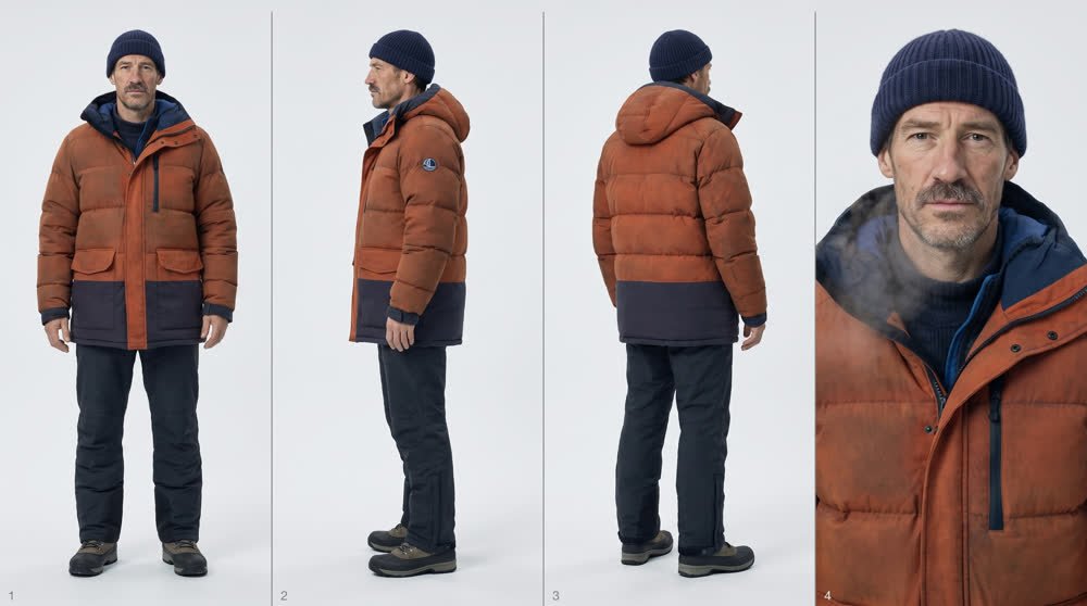 Fisherman character sheet: turnaround and expressions