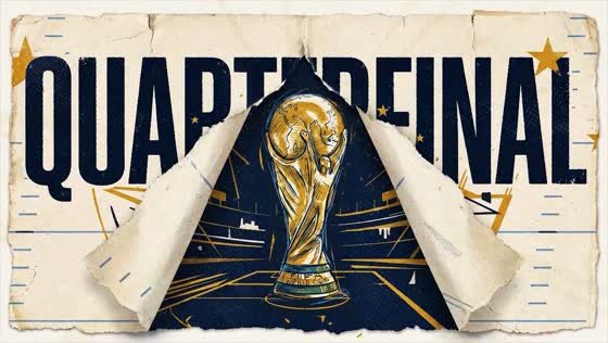 Video frame: torn paper opens on the World Cup trophy